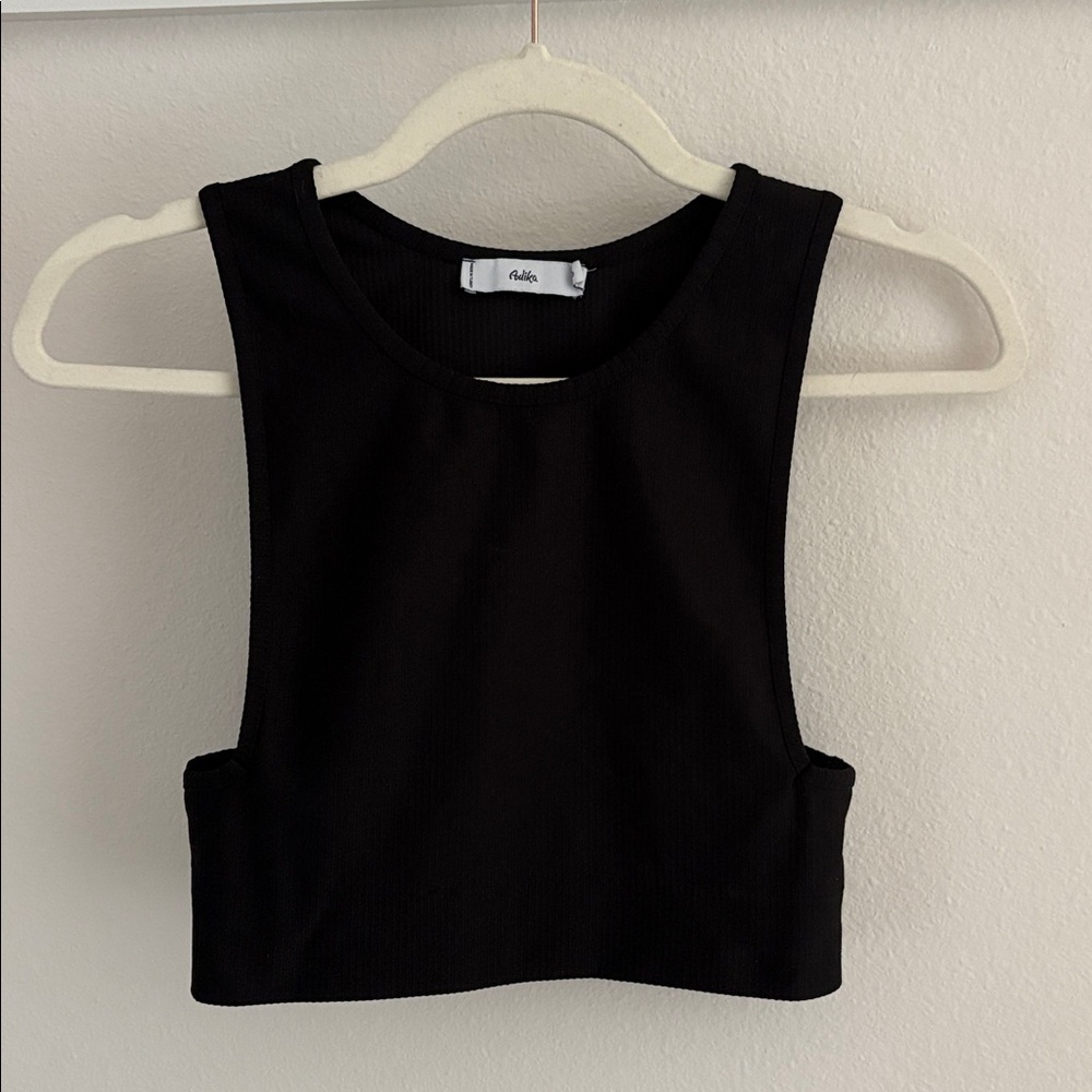 Adika Black Tank Top seamless elastic material